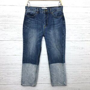 Evidnt Women's Jeans Malibu Crop High Rise Straight Leg Cotton size 28 length 25